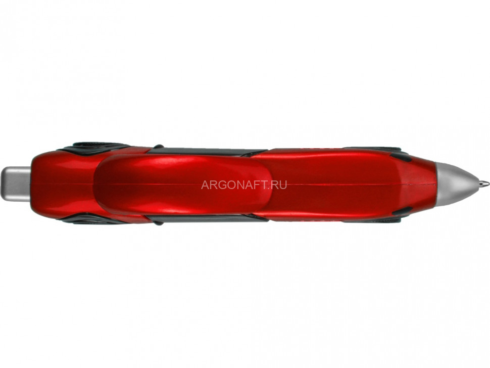 Ручка шариковая Сан-Марино в форме автомобиля с открывающимися дверями и инерционным механизмом движения, красная