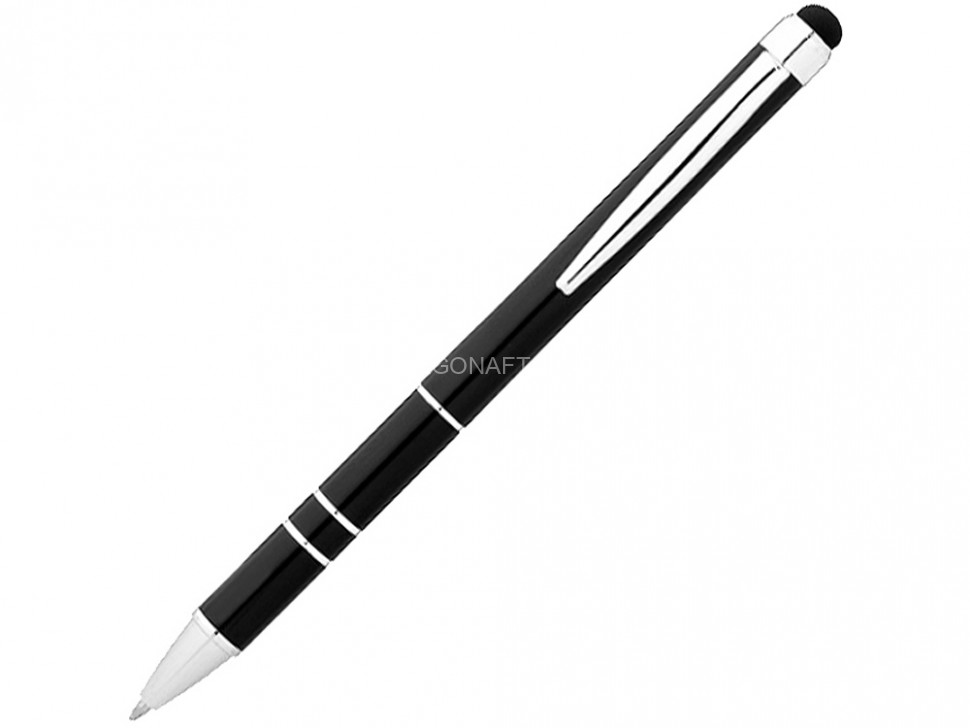 Ручка-стилус шариковая Charleston, черный, синие чернила
