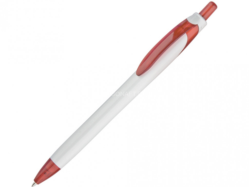 Ручка шариковая Каприз белый/красный