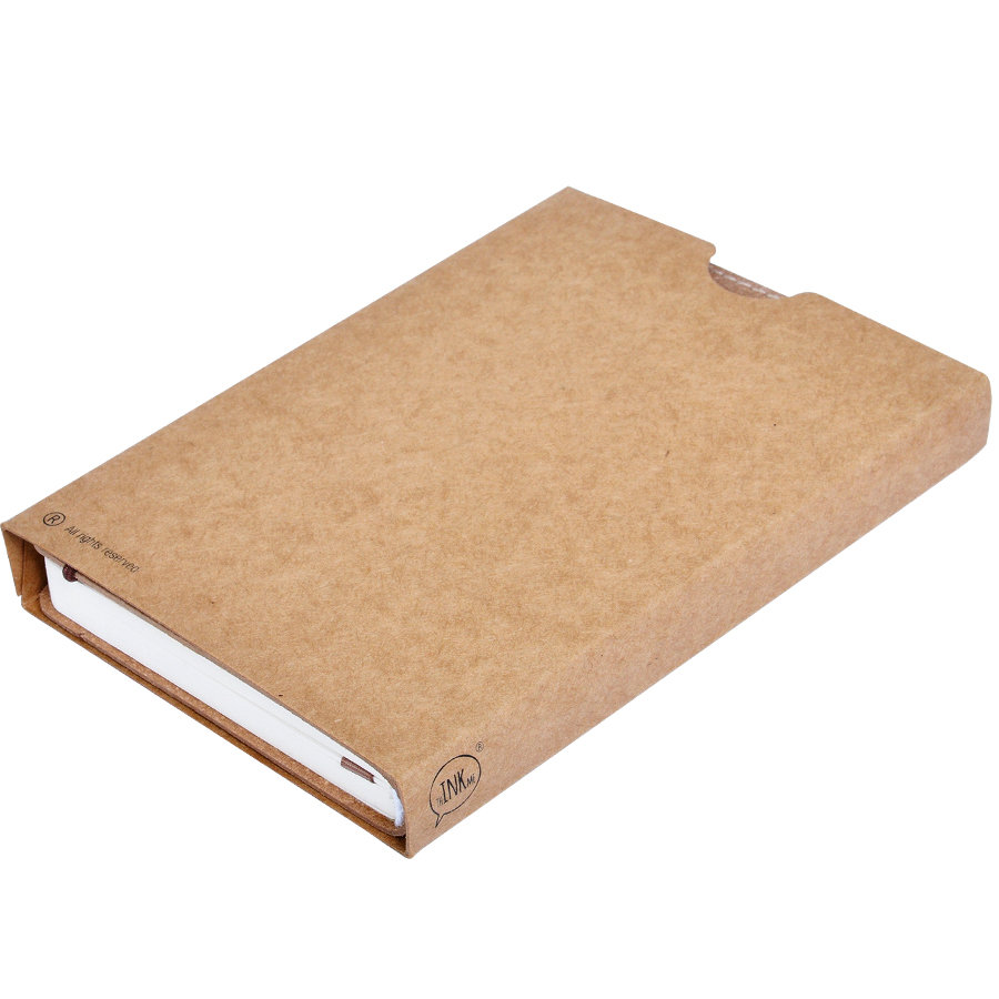 Бизнес-блокнот А5  "Indi" ,  серый, в клетку , 160 стр., рециклированная кожа