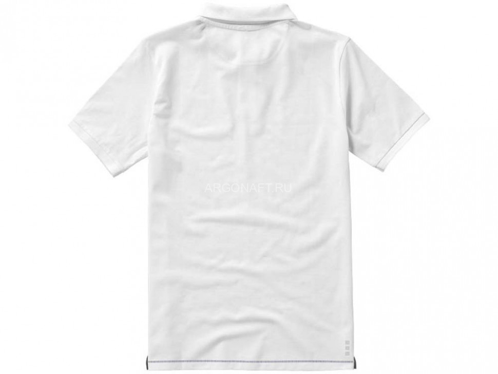 Calgary мужская футболка-поло с коротким рукавом, белый/темно-синий