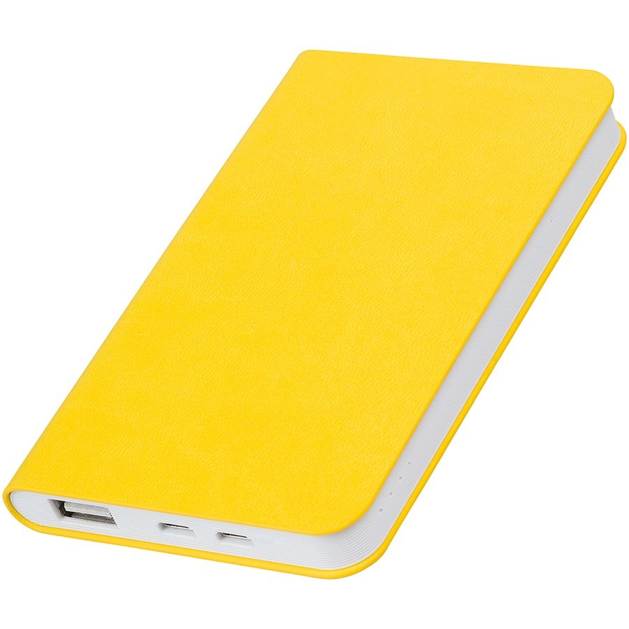 Универсальный аккумулятор "Softi" (4000mAh),желтый, 7,5х12,1х1,1см, искусственная кожа,пласт