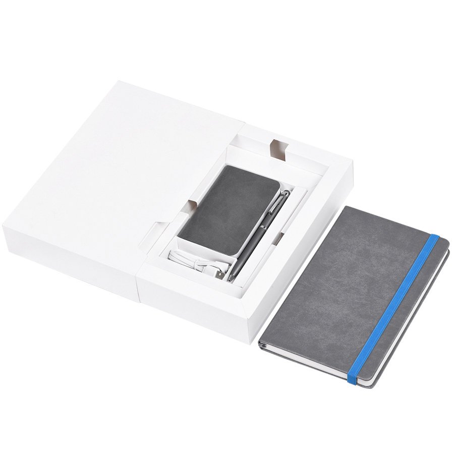 Набор PowerBox: универсальное зарядное устройство (4000mAh), блокнот и ручка в подарочной коробке 