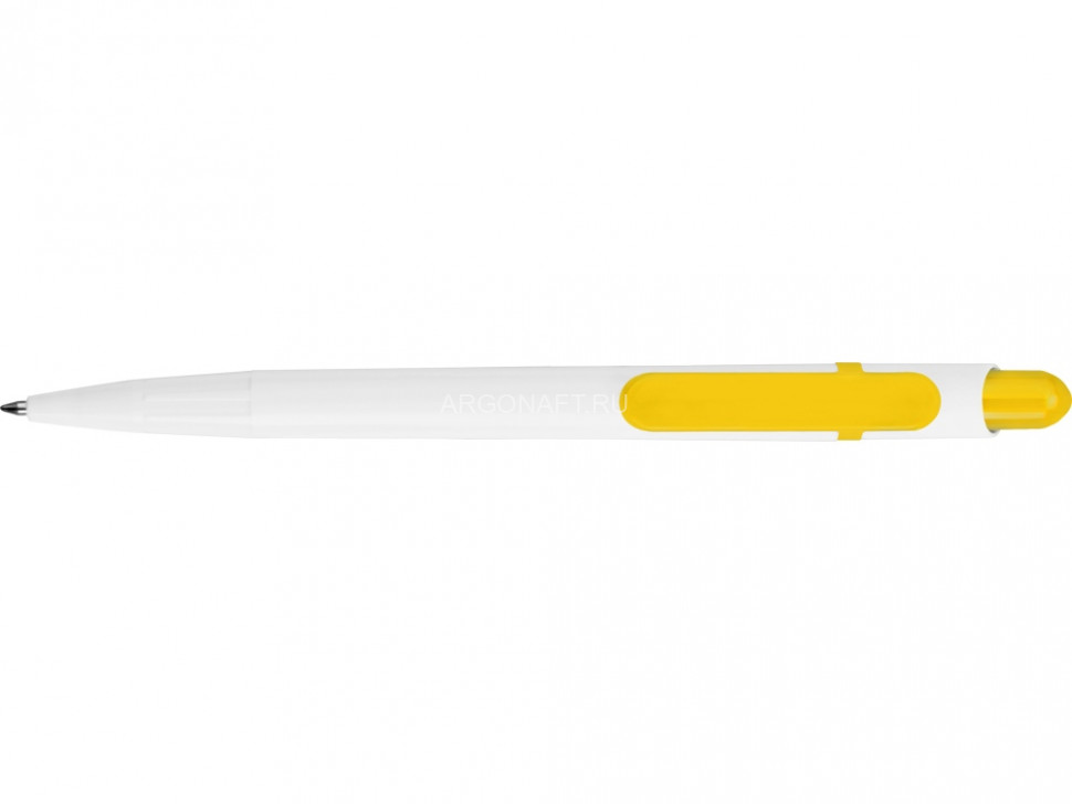Ручка шариковая Этюд, белый/желтый