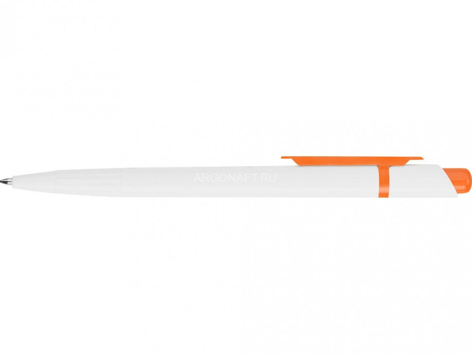 Ручка шариковая Этюд, белый/оранжевый