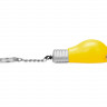 Брелок-рулетка для ключей Лампочка, желтый/серебристый